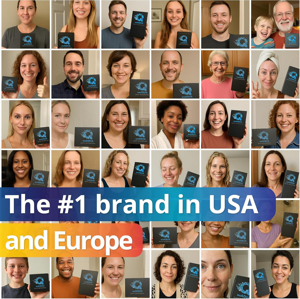 weAQUA Heavy Duty NO BS Shower Filter – 99% Removal for Hard Water, Chlorine, Fluoride, Heavy Metals, Micro-life, Organics and More