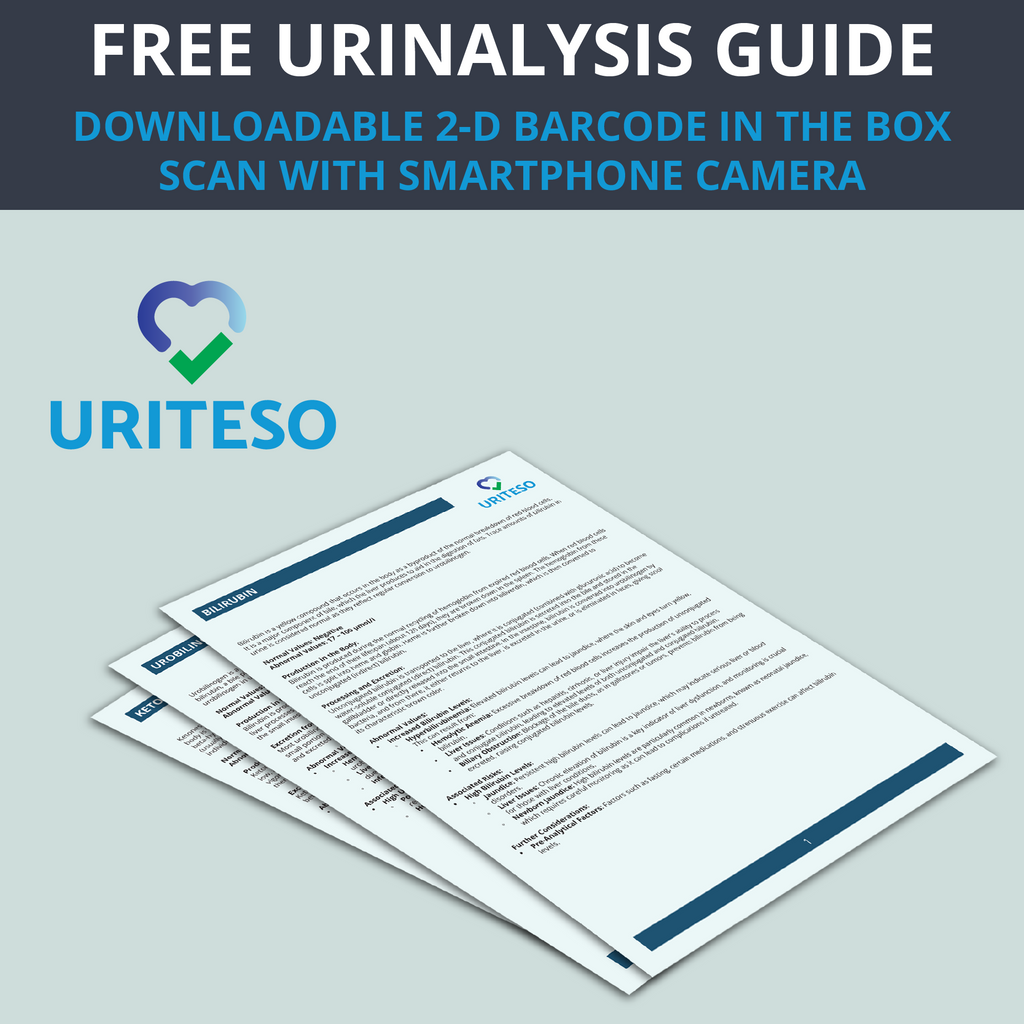 URITESO 14 Parameter Full Panel Urine Test Strips for Urinalysis | 100 Strips - Testing Kit for Kidney, Liver, UTI, Keto Diet, Ketosis, Hydration, Proteinuria - RBC, PRO, BIL, PH, SGR, CRE, KET, SG +6 More