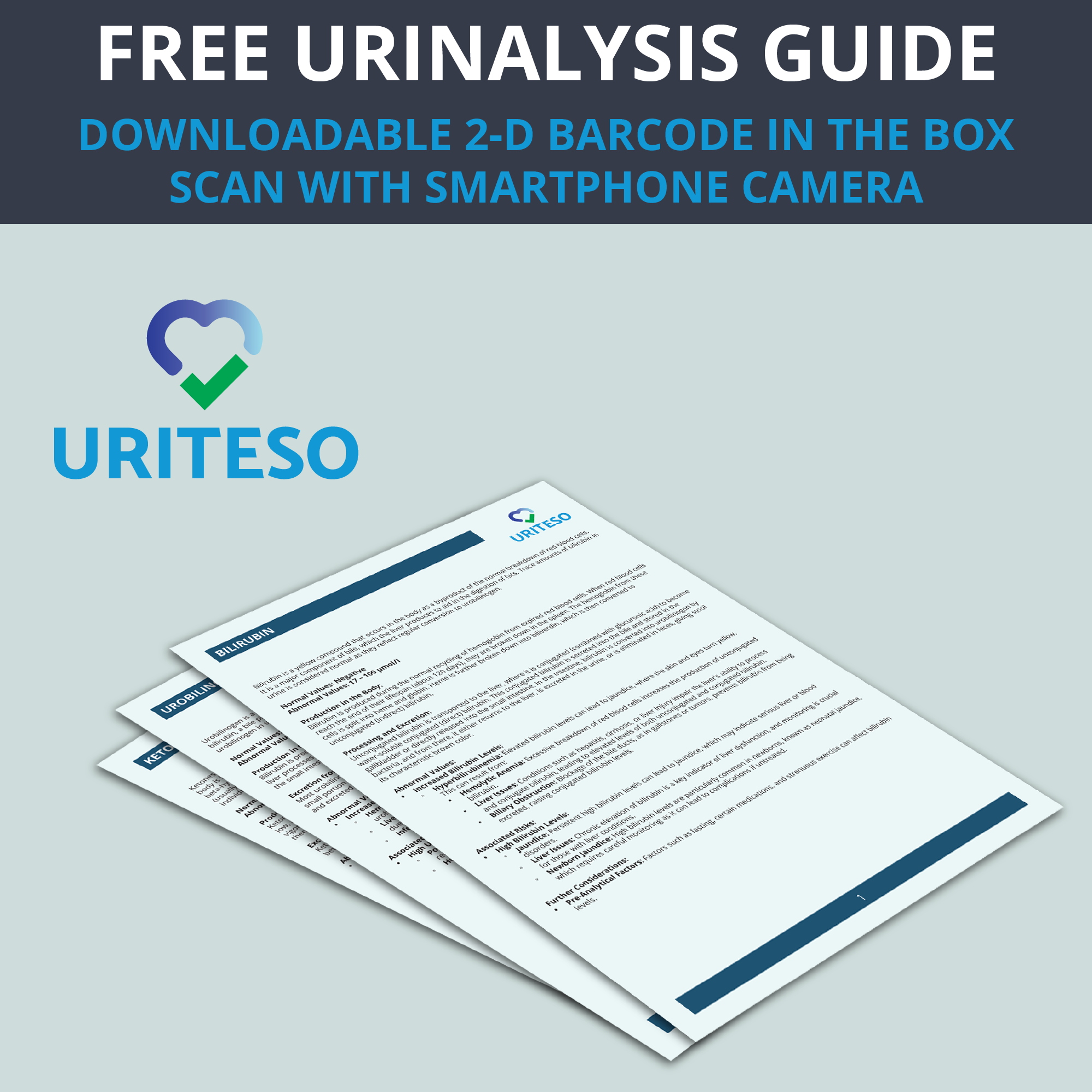URITESO 14 Parameter Full Panel Urine Test Strips for Urinalysis | 100 Strips - Testing Kit for Kidney, Liver, UTI, Keto Diet, Ketosis, Hydration, Proteinuria - RBC, PRO, BIL, PH, SGR, CRE, KET, SG +6 More